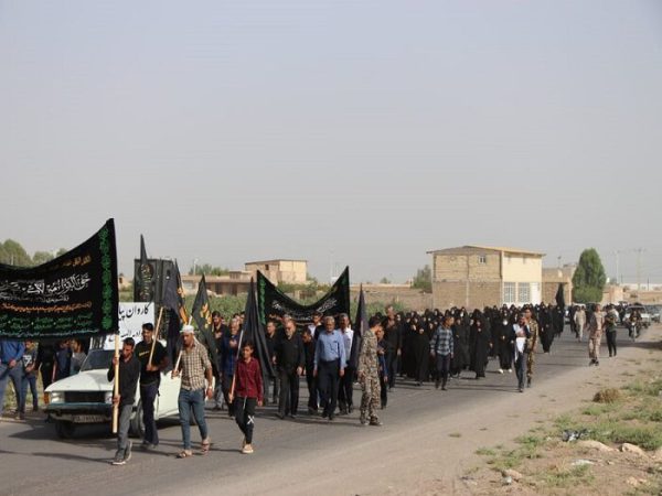 برگزاری طولانی‌ترین مسیر کاروان پیاده‌روی صادقیه در منطقه نوق رفسنجان