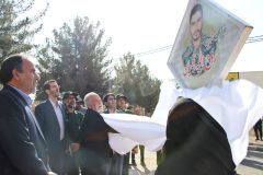 رونمایی از تابلو خیابان شهید عجمیان در رفسنجان