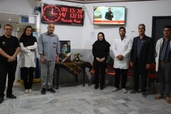 حضور معاون بهداشتی دانشگاه علوم پزشکی رفسنجان در مراکز شبانه‌روزی برای تقدیر از تلاش کادر سلامت