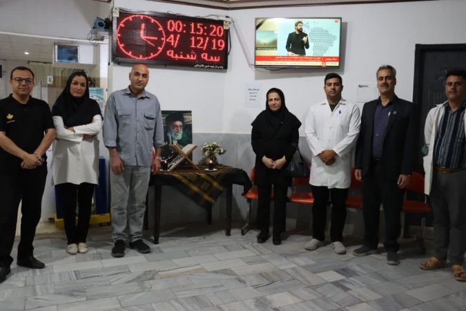 حضور معاون بهداشتی دانشگاه علوم پزشکی رفسنجان در مراکز شبانه‌روزی برای تقدیر از تلاش کادر سلامت